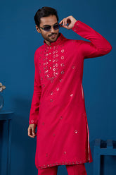 Rani Color Kurta for Men
